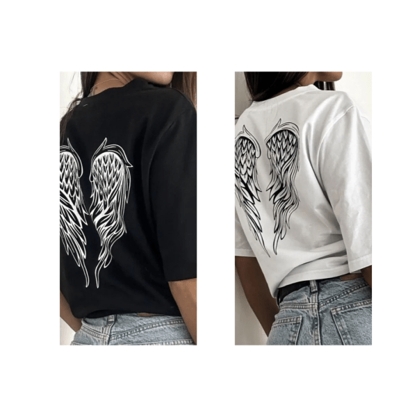 Oversized Angel Wing T Shirt