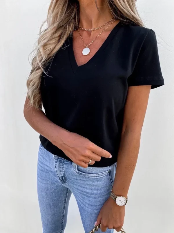 Essential Cotton V-Neck T-Shirt