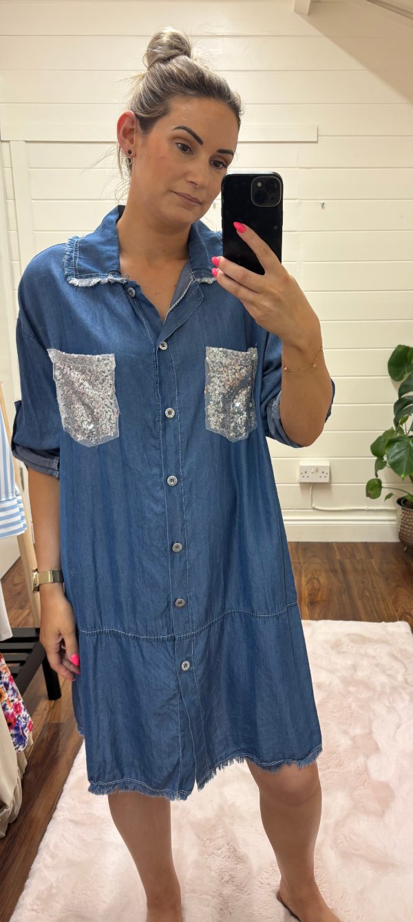 Sofia Denim Dress - Image 3